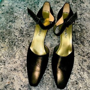 YvesSaintLaurent Metallic Mary Jane Heels size 10